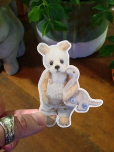 Teddy Bear Sticker "Dino"