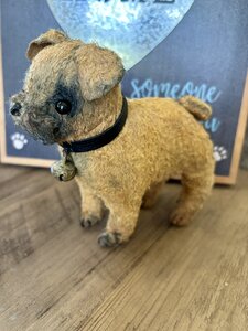 vintage style pug figurine made from viscose